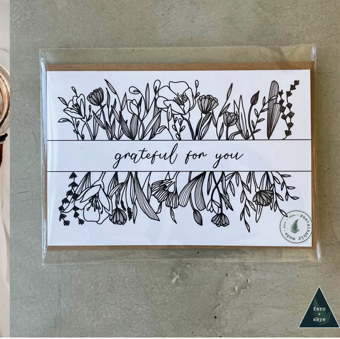 Grateful For You Sustainable Greeting Card - 4x6"