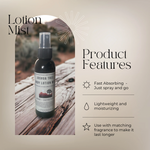 Joshua Tree Body Lotion Mist Product features