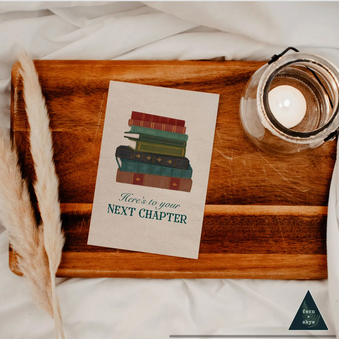 Here's To Your Next Chapter Sustainable Greeting Card - 4x6