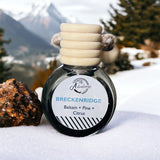 Breckenridge Car Diffuser with snowy mountains in background.
