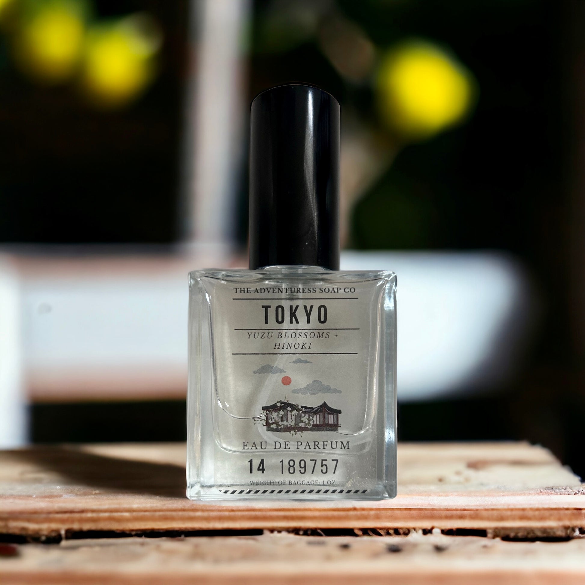 Tokyo Eau de Parfum with yuzu in background