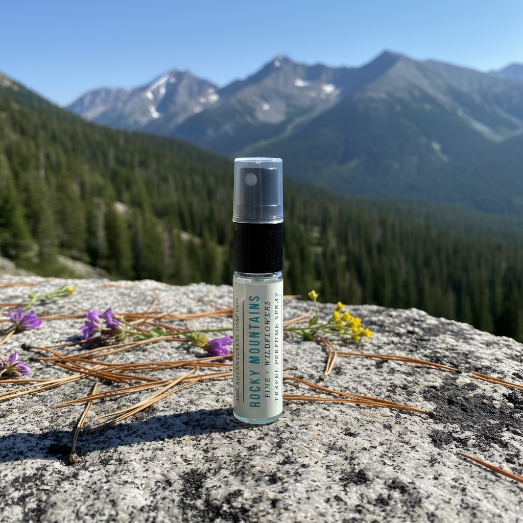 Rocky Mountains Travel Perfume Lifestyle Image